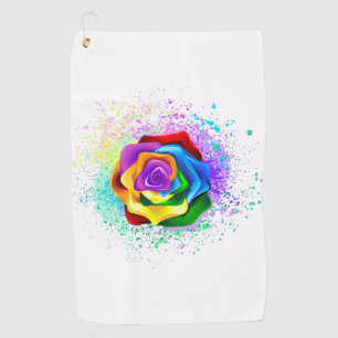 Rose des Regenbogens Golfhandtuch