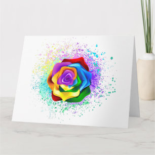Rose des Regenbogens Karte