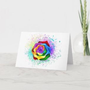 Rose des Regenbogens Karte
