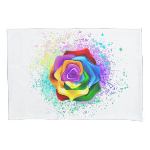 Rose des Regenbogens Kissenbezug