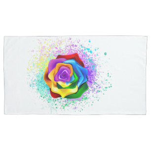 Rose des Regenbogens Kissenbezug