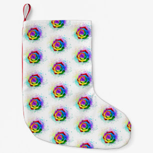 Rose des Regenbogens Kleiner Weihnachtsstrumpf