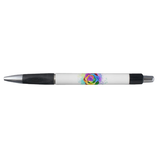 Rose des Regenbogens Kugelschreiber (Vorderseite)