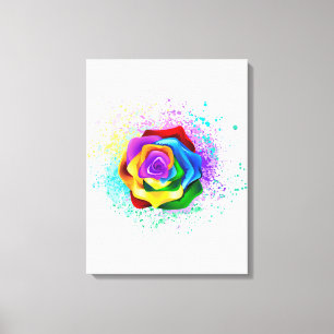 Rose des Regenbogens Leinwanddruck