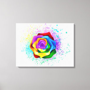 Rose des Regenbogens Leinwanddruck