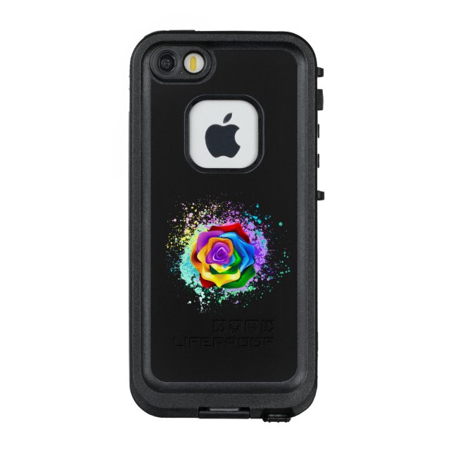 Rose des Regenbogens LifeProof iPhone Hülle (Rückseite)