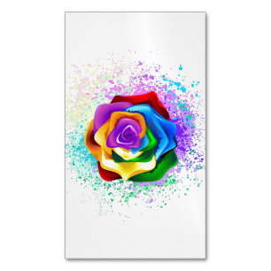 Rose des Regenbogens Magnetische Visitenkarte