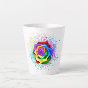Rose des Regenbogens Milchtasse