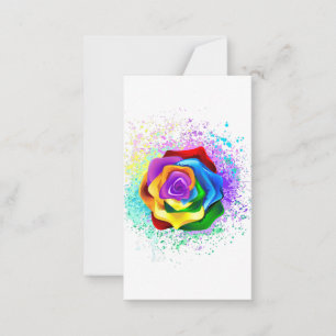 Rose des Regenbogens Mitteilungskarte
