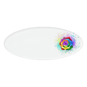 Rose des Regenbogens Namenschild