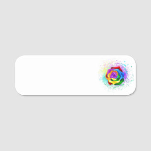Rose des Regenbogens Namensschild
