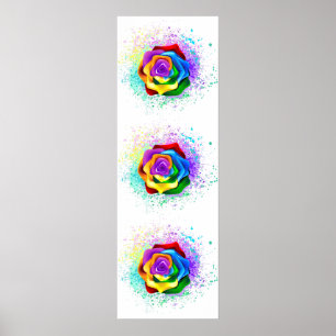Rose des Regenbogens Poster