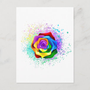 Rose des Regenbogens Postkarte