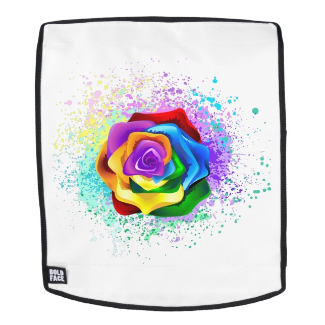 Rose des Regenbogens Rucksack (Abnehmbare Front)