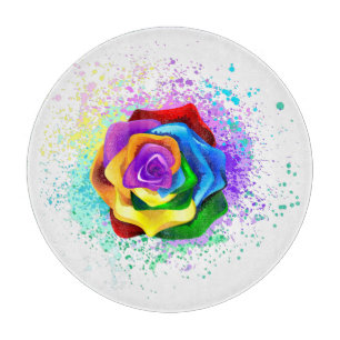Rose des Regenbogens Schneidebrett