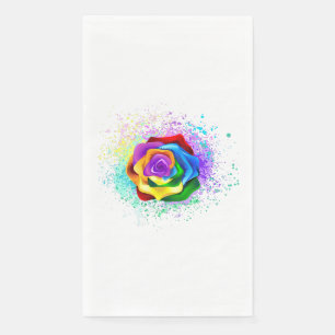 Rose des Regenbogens Serviette