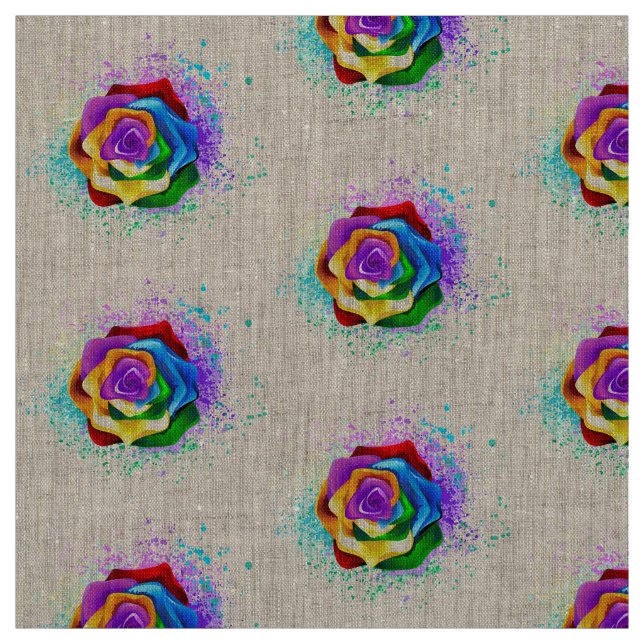 Rose des Regenbogens Stoff (Muster)