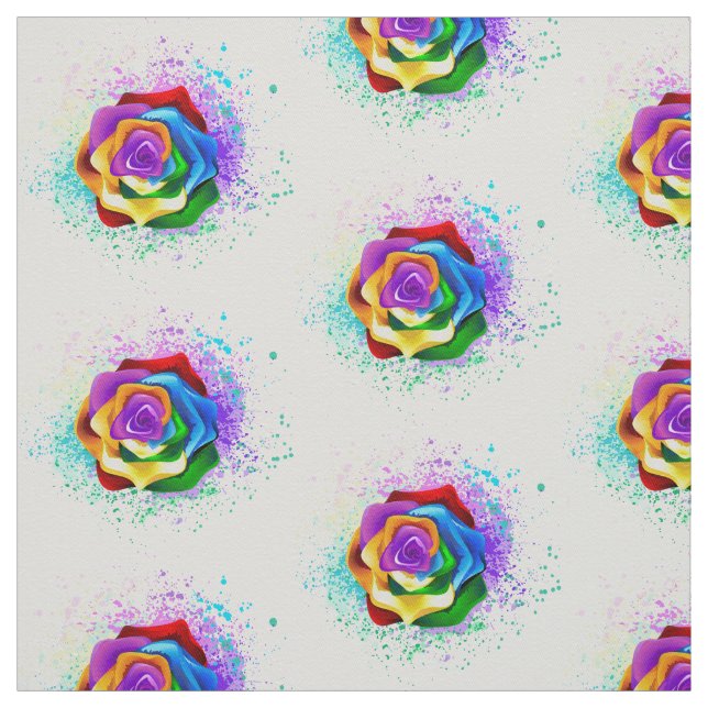 Rose des Regenbogens Stoff (Muster)
