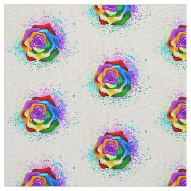 Rose des Regenbogens Stoff (Muster)