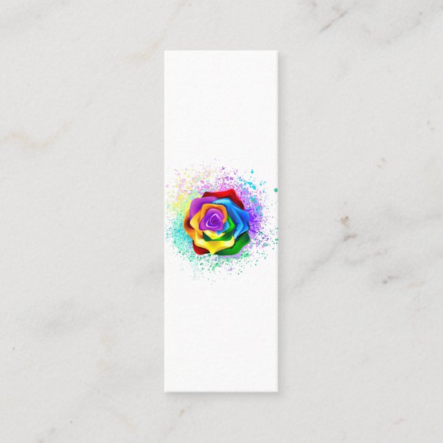 Rose des Regenbogens Telefonnummerkarte (Vorderseite)