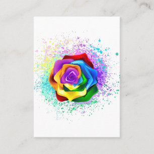 Rose des Regenbogens Telefonnummerkarte