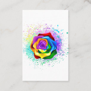 Rose des Regenbogens Terminkarte