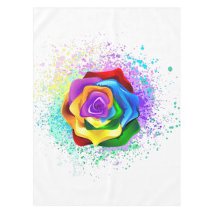 Rose des Regenbogens Tischdecke