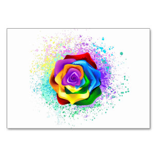 Rose des Regenbogens Tischnummer