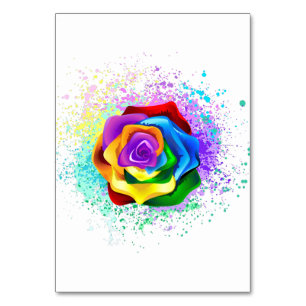 Rose des Regenbogens Tischnummer