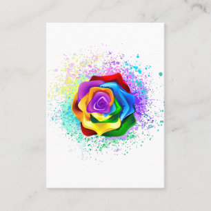 Rose des Regenbogens Visitenkarte