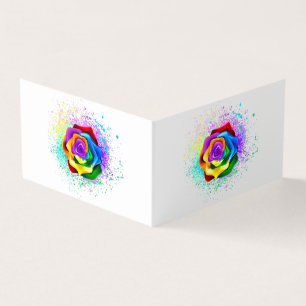 Rose des Regenbogens Visitenkarten