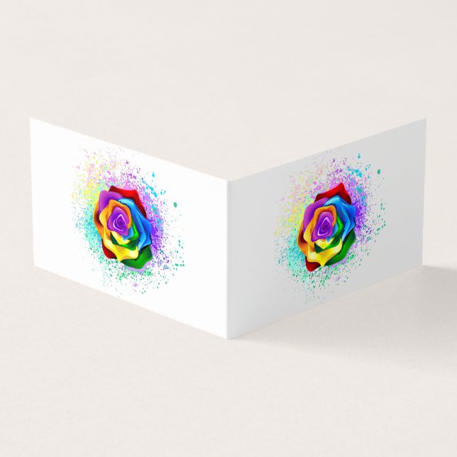 Rose des Regenbogens Visitenkarten (Vorderseite)