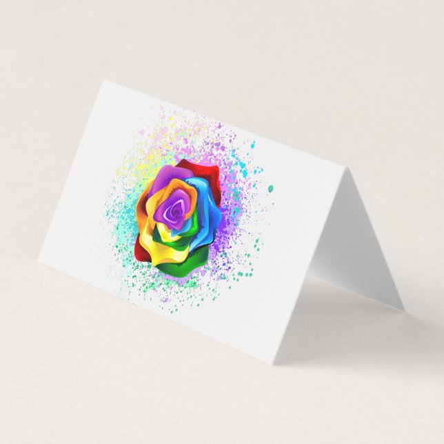 Rose des Regenbogens Visitenkarten (Vorderseite)