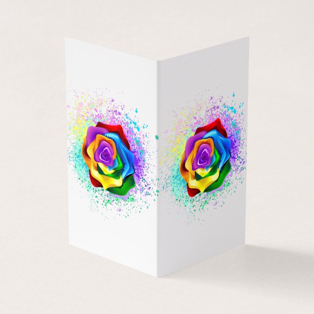 Rose des Regenbogens Visitenkarten (Vorderseite)