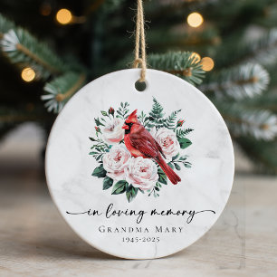 Rose des roten Kardinals im Beileid Love Memory Keramik Ornament