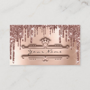 Rose des Veranstaltungsplaners Crown Glitzer Tropf Visitenkarte