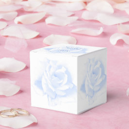 Rose Design Blau farbige Hochzeit Geschenkschachtel