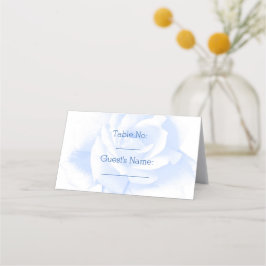 Rose Design Blau farbige Hochzeit Platzkarte