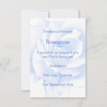 Rose Design Blue Colored Bridesmaid Anfrage