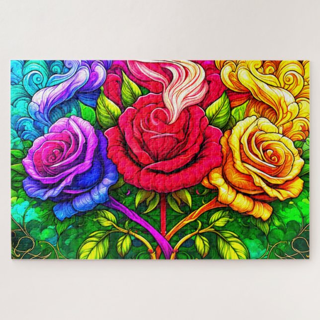 Rose-Design-Puzzle (Horizontal)