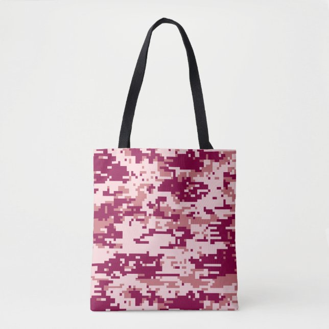 Rose Digital-Tarnmuster Tasche (Vorderseite)