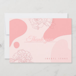 Rose Doodle Carte de remerciements personnalisé