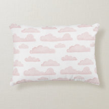 Rose Dreamtime Wasserfarbenwolken Akzent Kissen