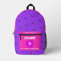 Rose Druck Nähen Tasche Volleyball fuchsia Mädchen