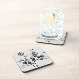 Rose Druck Untersetzer Set