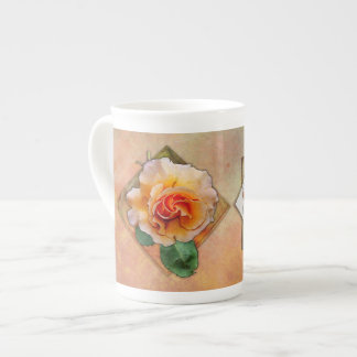 Rose d'une autre couleur - tasses de porcelaine