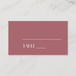 Rose | Dunkle Rose Hochzeit Platzkarte