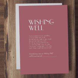 Rose | Dunkle Rose Hochzeit wünschend gut Begleitkarte