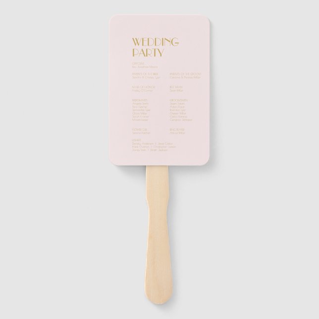 Rose | Dunkle Rose Hochzeitsprogramm Fächer (Rückseite)