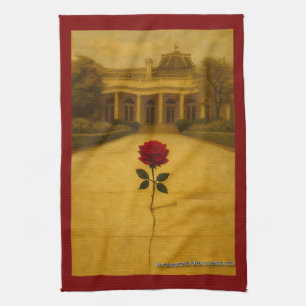 Rose durch den Riss: Rückseite des Weißen Hauses Geschirrtuch